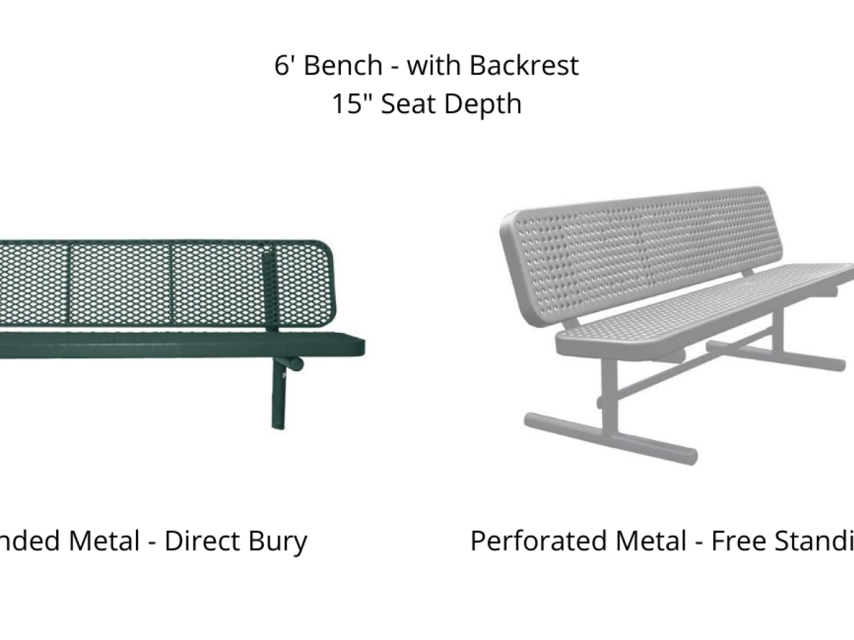 Outdoor Benches with Backrest - SWS Group